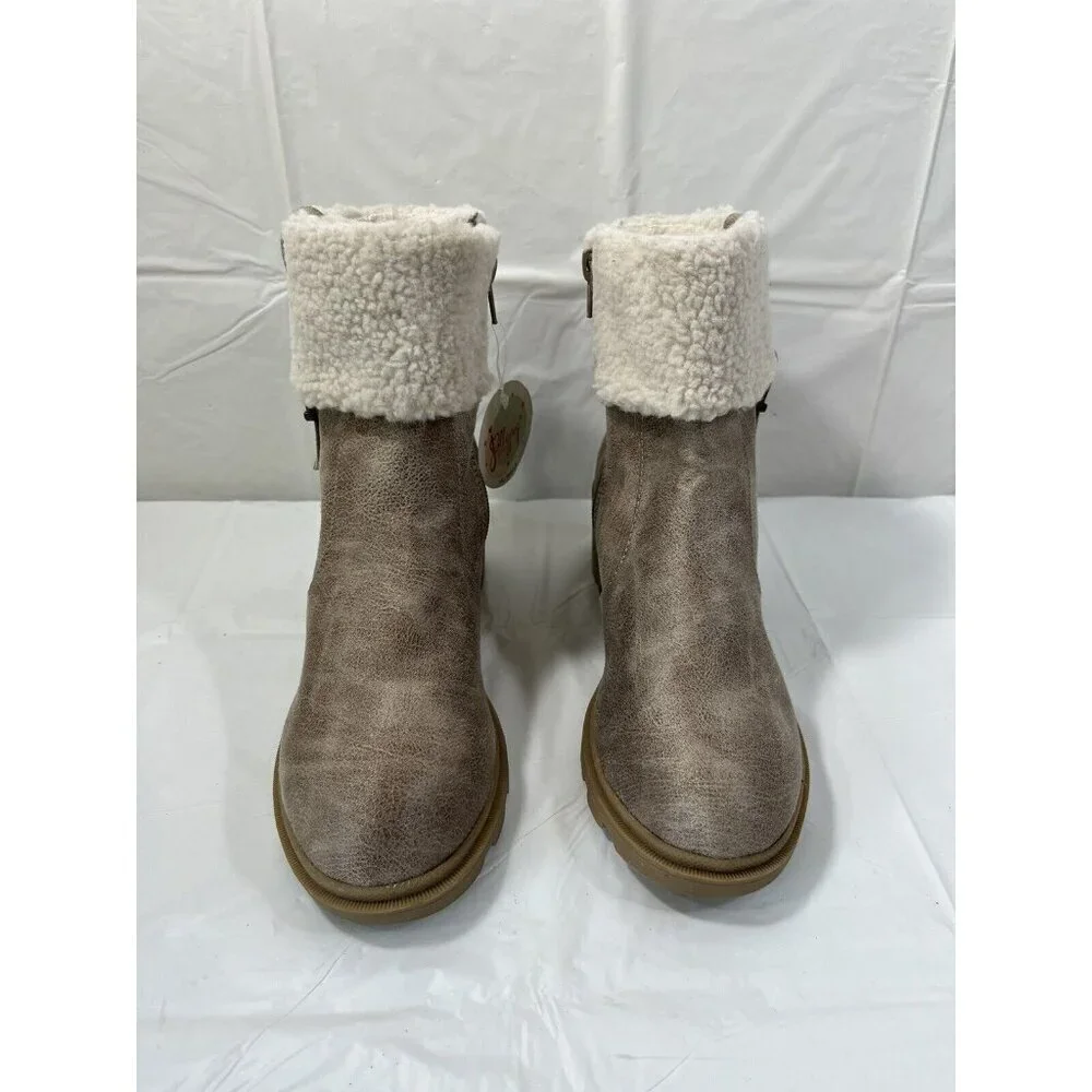 Jellypop Chimney Shearling Sherpa Boots Booties Size 4 Girls New